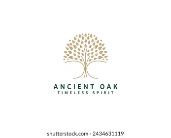 Logo Template for Business and Company with Oak Tree