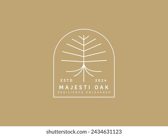 Logo Template for Business and Company with Oak Tree