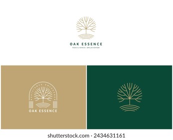 Logo Template for Business and Company with Oak Tree