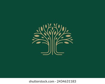 Logo Template for Business and Company with Oak Tree