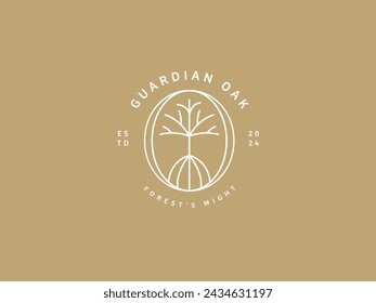 Logo Template for Business and Company with Oak Tree