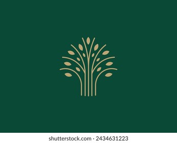 Logo Template for Business and Company with Oak Tree