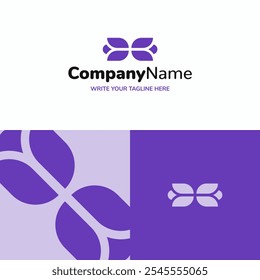 Logo Template Butterfly Tulip Wellness Concept