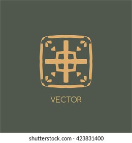 Logo template for Cafe, Hotel, Heraldic, Restaurant, Boutique. Vector design elements.