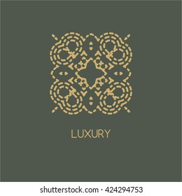 Logo template for Cafe, Hotel, Heraldic, Restaurant, Boutique. Vector design elements.