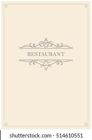 Logo template calligraphic elegant ornament lines. Business sign, monogram identity for Restaurant, Boutique, Cafe, Hotel, Heraldic, Jewelry, Fashion and other vector illustration.Classic style.