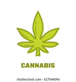 Logo template - cannabis. EPS 10 Isolated object