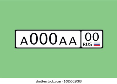 Logo template car number of the Russian Federation