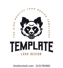 racoon de caracteres de plantilla de logotipo. vector 