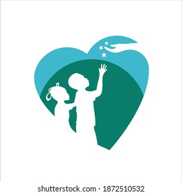 plantilla de logotipo para caridad. africano. arte vectorial.