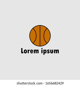 Logo template. Circle design. Basketball. Colorful. Easy to edit and resize. Updated