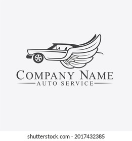 plantilla de logotipo con ambiente clásico, plantilla de logotipo para autoservicio.