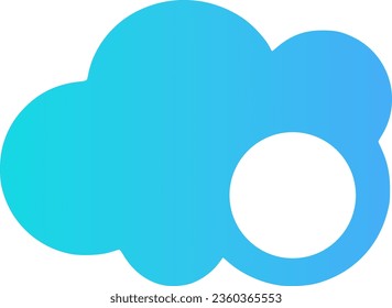 Logo template with cloud icons representing cloud storage.