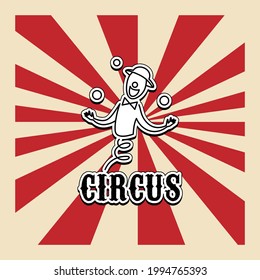 Logo template with a clown.