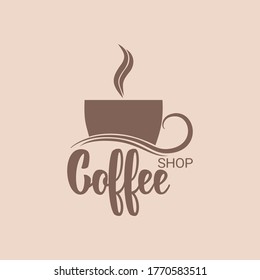 Plantilla de logotipo para una cafetería o cafetería. Emblemas, insignias, pegatinas. Elementos de diseño. Grabado a mano.
