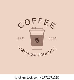 Logo-Vorlage für ein Café oder ein Café. Embleme, Abzeichen, Aufkleber. Gestaltungselemente.