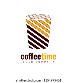 Logo template. Coffee time logo design.
