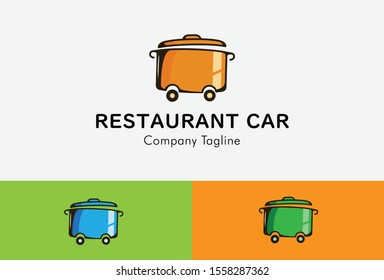 Logo template combined with pot and tires. It is usable for restaurant, food court, drink company.