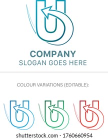 Logo Template for Company Name Starting With the letter 'U'