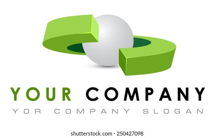 Logo template, it company logo, robotics and science logotype, abstract, vector