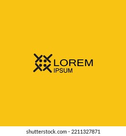 logo template for company. simple logo bend of four united people