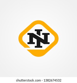 Logo Template for construction company with initial NI or IN