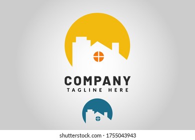 Logo Template Construction and real estate Company, used for brand mark, marketing, print, and website