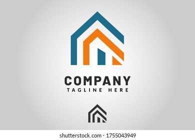 Logo Template Construction and real estate Company, used for brand mark, marketing, print, and website