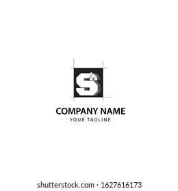 Logo Template construction Style clean urban, elegant and luxury. trend 2020 th.