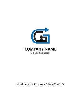 Logo Template construction Style clean urban, elegant and luxury. trend 2020 th.
