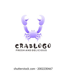 Logo template of crab gradient colorful style 