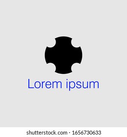 Logo template. Cross design. Easy to edit and resize. Updated