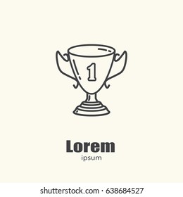 Logo template - cup winner.. EPS 10 Isolated object