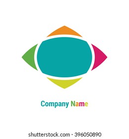 Logo template design. Abstract colorful label.Icon. Emblem. Logotype.Sign. Symbol.Monogram..Vector Illustration.