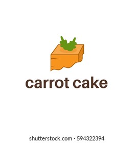 Logo template design of carrot cake. Vector illustration