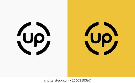 Concepto de diseño de Plantilla de logotipo UP. Letra U y P elemento de Vector del logotipo