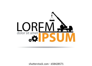Logo template design, Construction working industry concept, Vector illustration