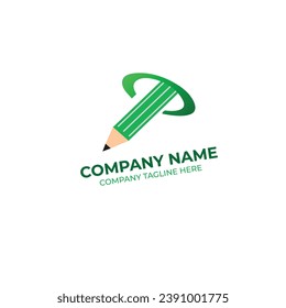 Logo template design pencil logo