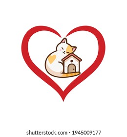 Logo template design. Pets love
