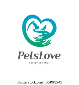 Logo template design. Pets love