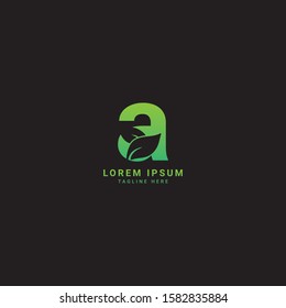 Logo Template Design Vector. Agriculture Letter A Logo, Icon, Sign or Symbol. leaf, farm, nature, ecology