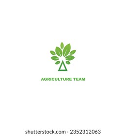 Logo Template Design Vector. Agriculture Letter A Logo, Icon, Sign or Symbol. leaf, farm, nature, ecology