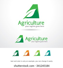 Logo Template Design Vector. Agriculture Letter A Logo, Icon, Sign or Symbol. leaf, farm, nature, ecology