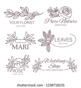 LOGO TEMPLATE Logo Design Vector Illustration Collection Print, Greeting and Decoration