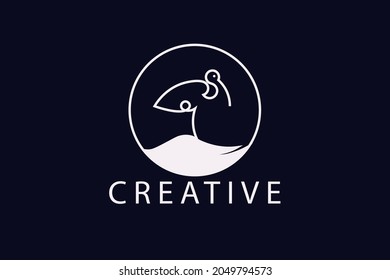 logo template design. White Ibis