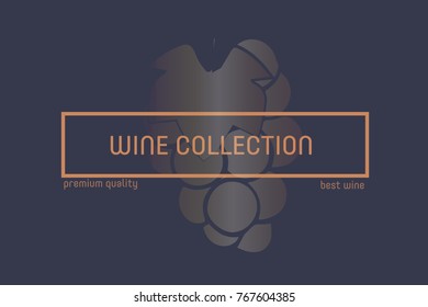 Logo template for design of wine card