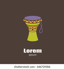 Logo template - drum. EPS 10 Isolated object