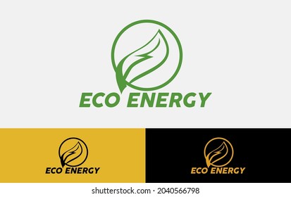 vector de energía ecológica de plantilla de logotipo