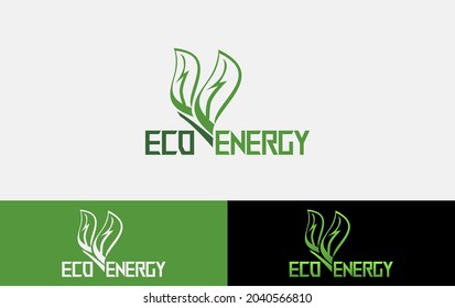 logo template eco energy vector