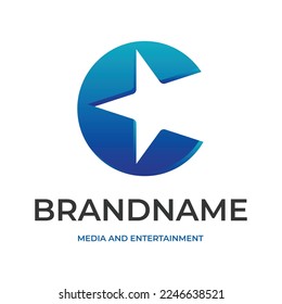 Logo template with entertainment and art theme